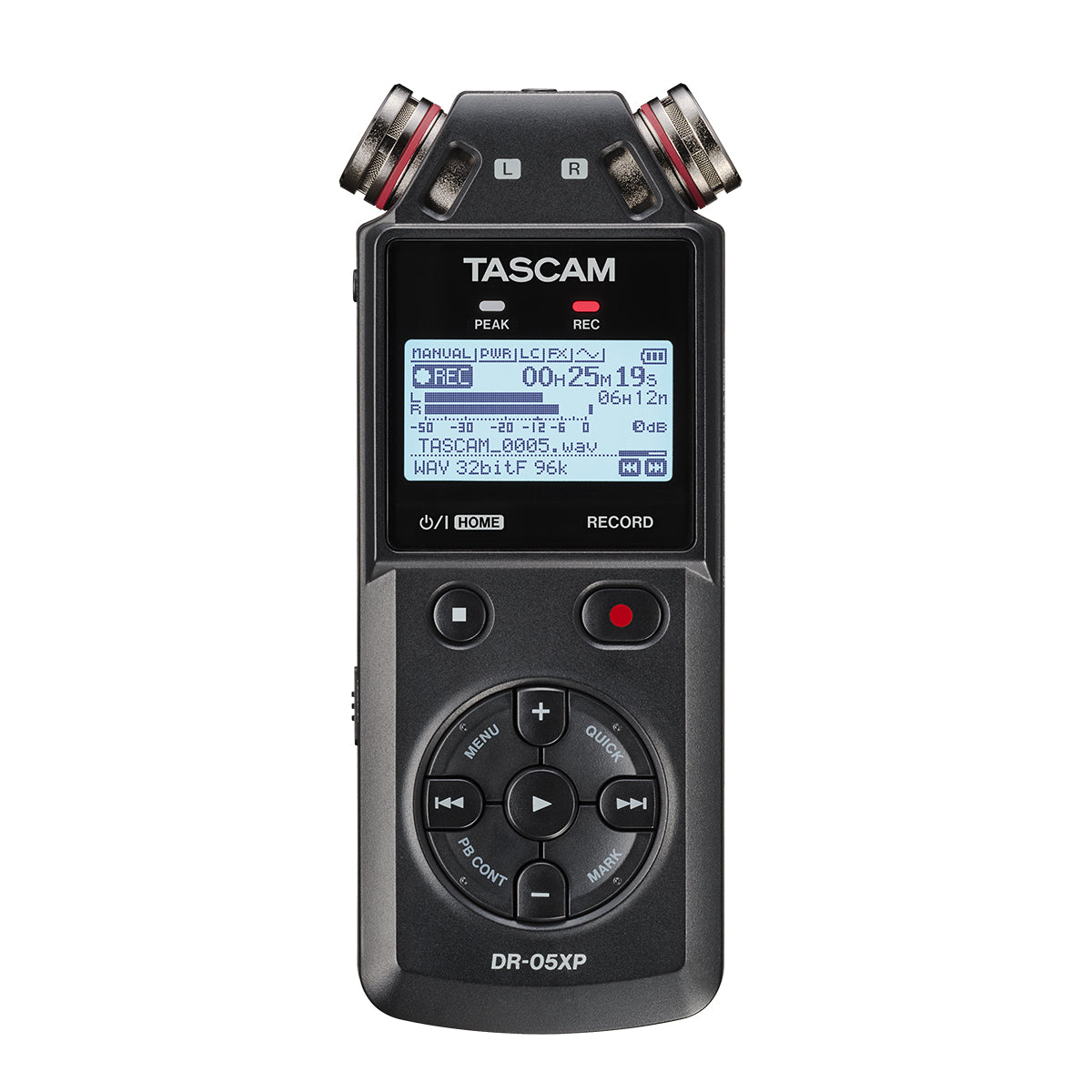 Tascam DR-05XP 2-Channel 32-Bit Float Portable Handheld Recorder With USB-C Interface