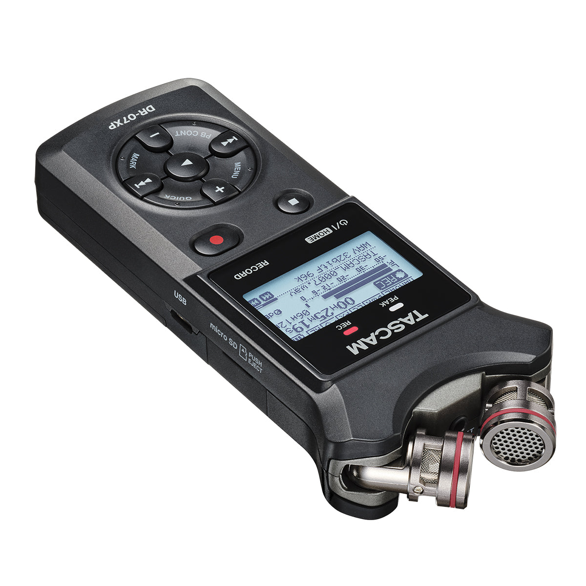 TASCAM DR-07XP 2-Channel 32-Bit Float Handheld Recorder with Adjustable Mics