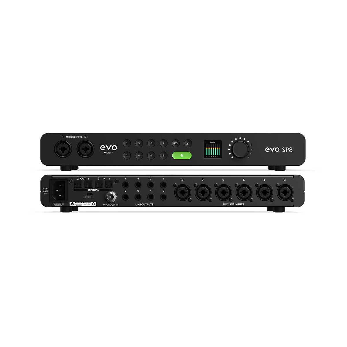 Audient EVO 16 + SP8 Bundle 48 channels of Smart Gain Inputs