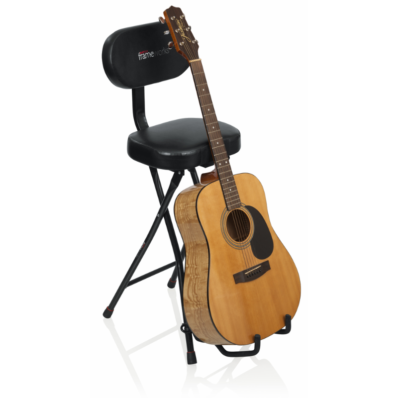 Gator Frameworks Combination Guitar Performance Seat and Single Guitar Stand