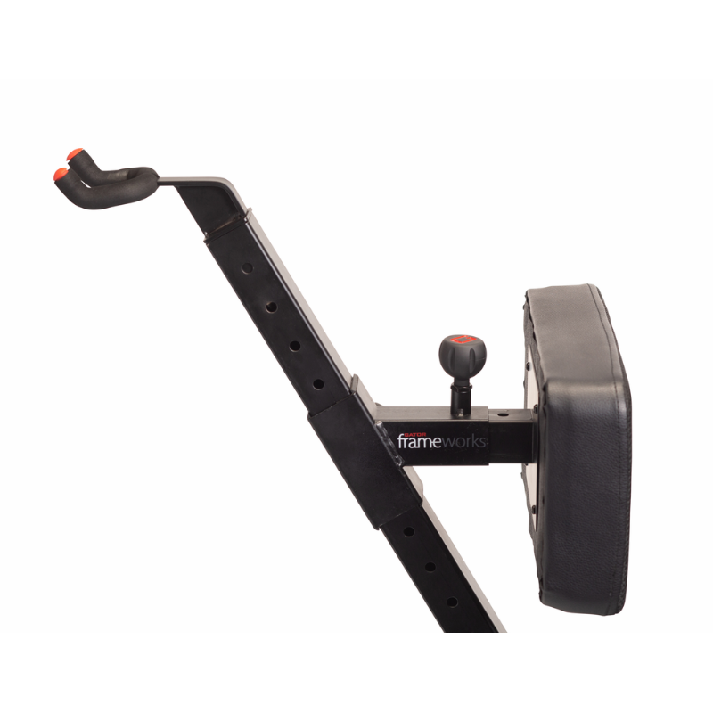 Gator Frameworks Deluxe Guitar Player Seat with 3-Point Height-Adjustment System and Rear Guitar Hanger
