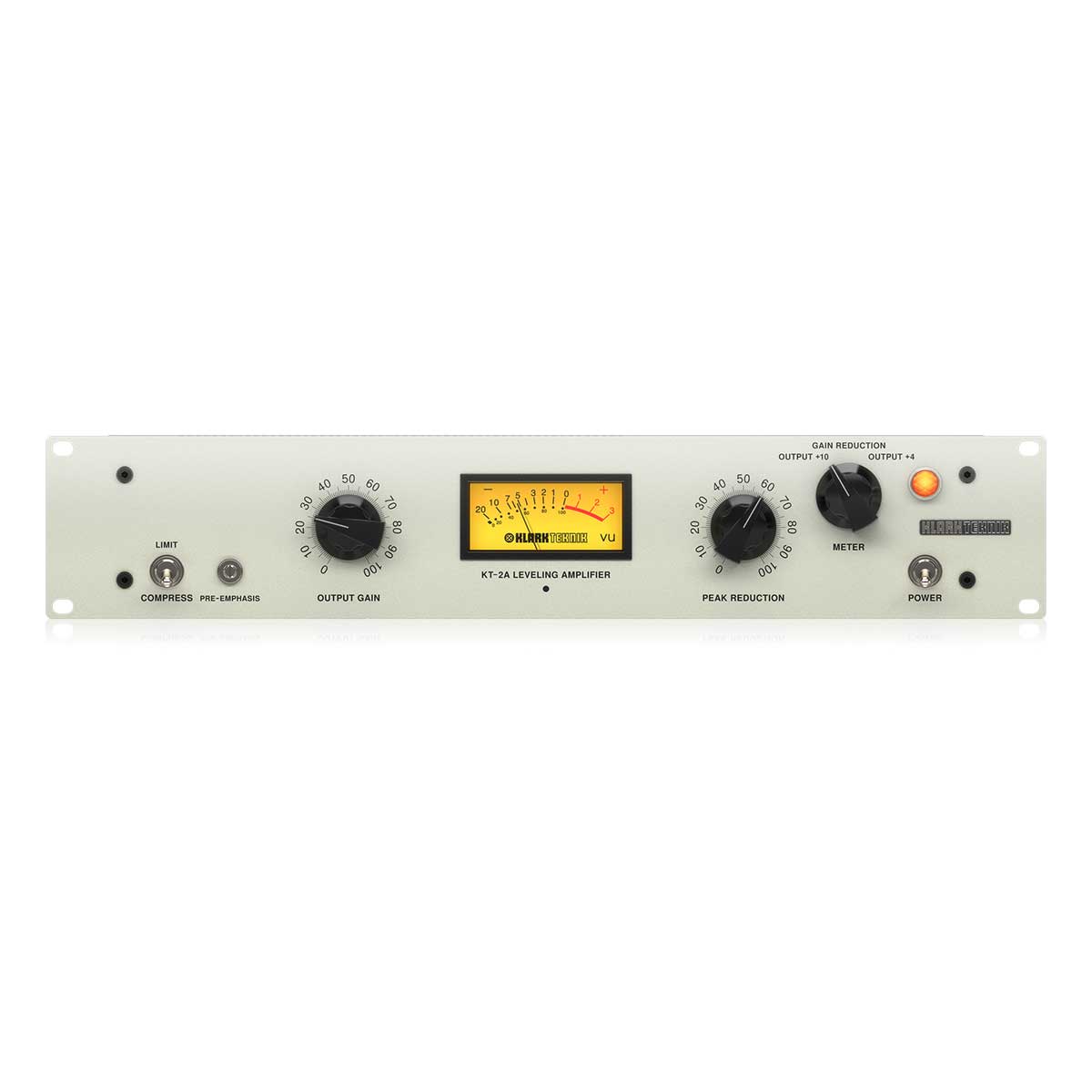 Klark Teknik KT2A Classic Leveling Amplifier with Vacuum Tubes, Optical Attenuator and Midas Transformers - OPEN BOX