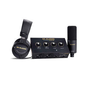 M Audio M Track DUO HD Producer Pack: 2-in/2-out USB-C M TRACK Audio Interface w/Headphones and Studio Mic