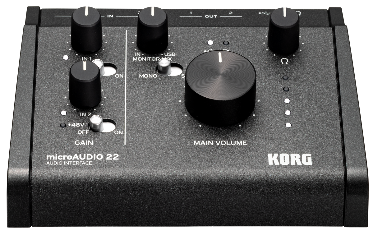 KORG microAUDIO 22 - 2 In/2 Out USB Audio Interface