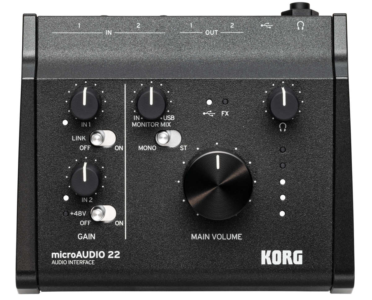 KORG microAUDIO 22 - 2 In/2 Out USB Audio Interface