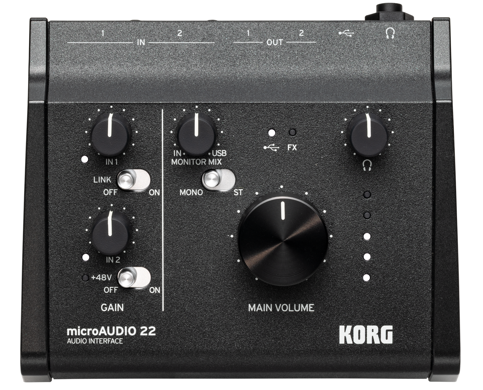 KORG microAUDIO 22 - 2 In/2 Out USB Audio Interface