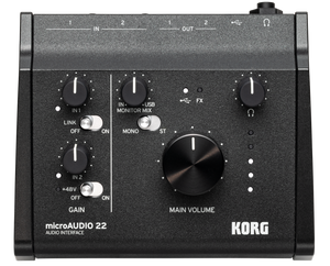 KORG microAUDIO 22 - 2 In/2 Out USB Audio Interface