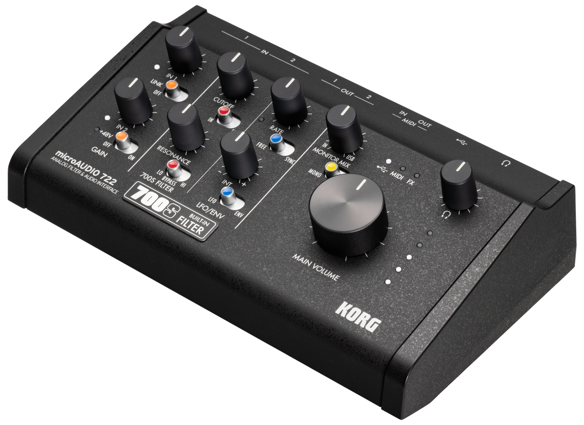 KORG microAUDIO 722 - 2 In/2 Out USB Audio Interface with Analog Filter