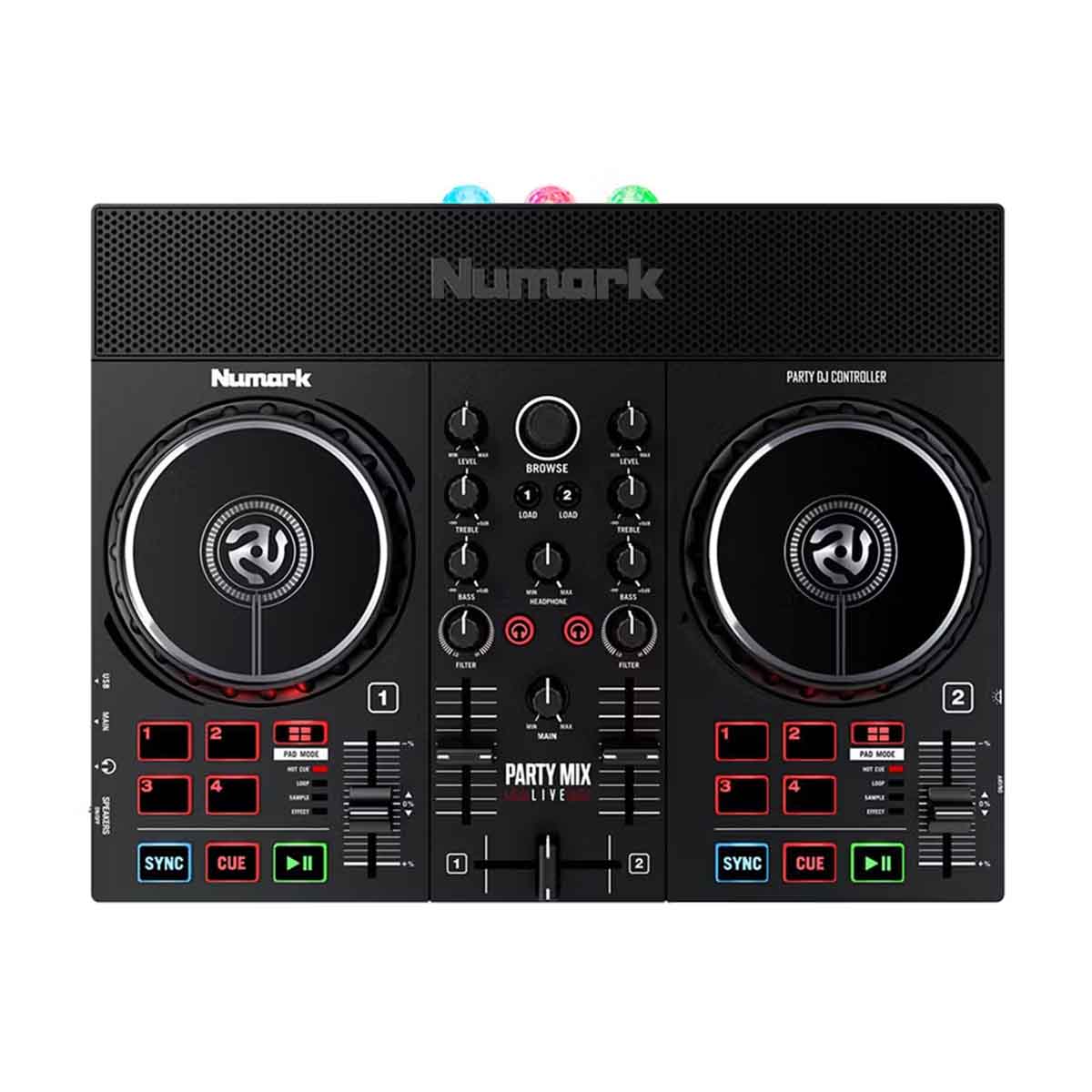 Numark Party Mix Live DJ Controller with Audio, Lights & Speaker
