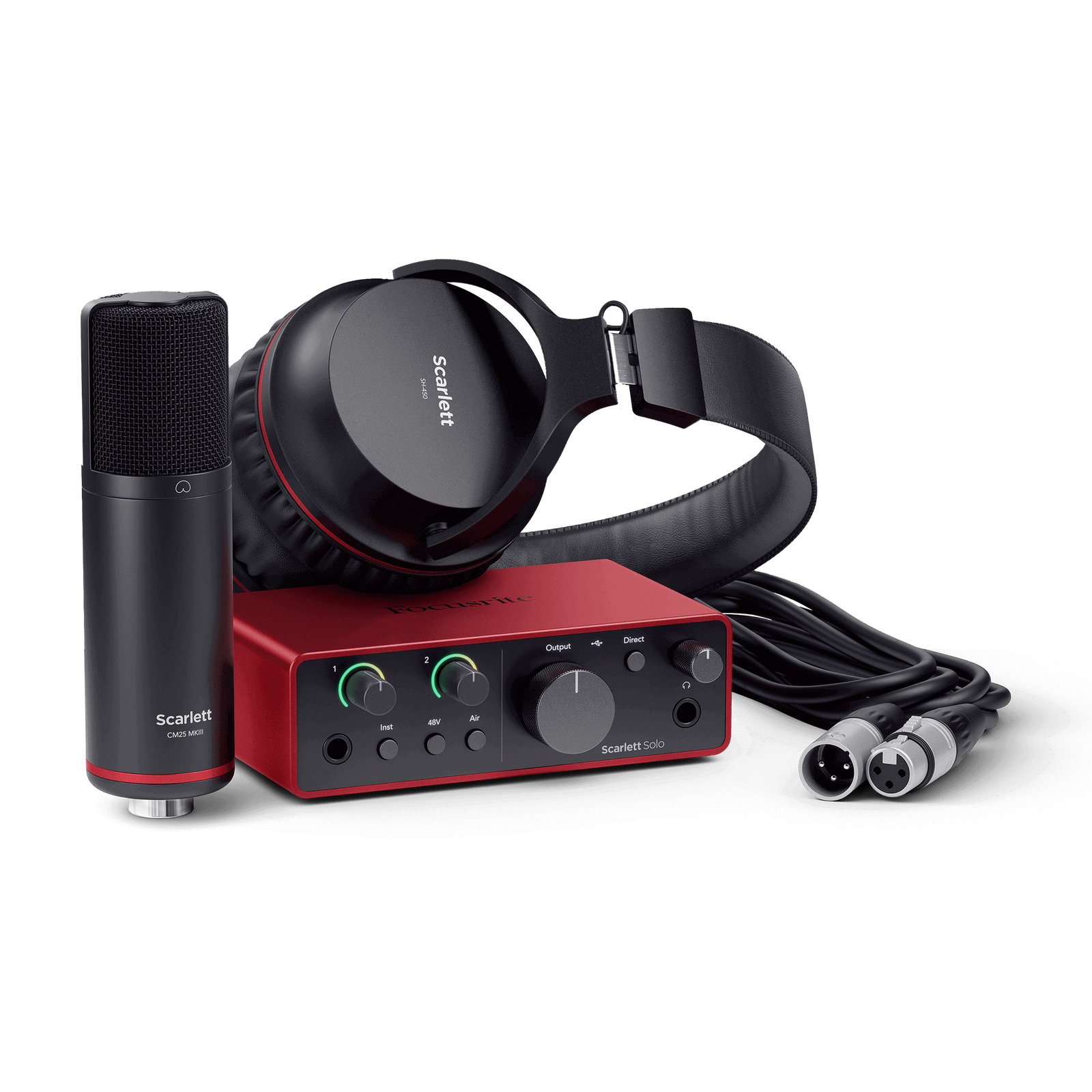 Focusrite Scarlett Solo Studio( 4th Gen)  Recording Package
