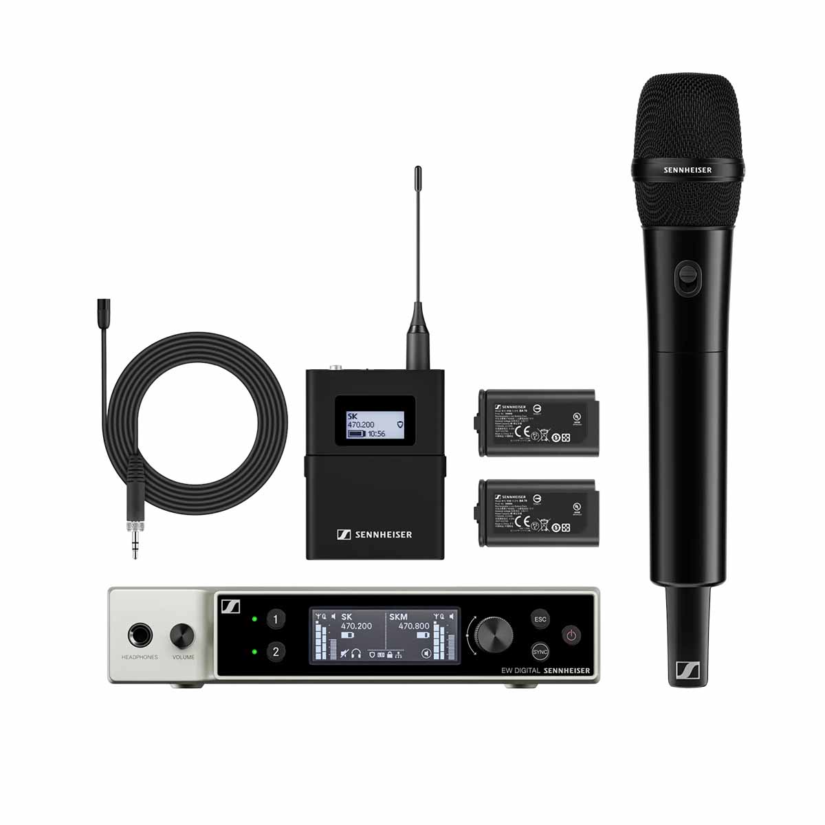 Sennheiser EW-DX MKE 2-835-S SET (S4-10) Digital wireless lavalier/handheld set.
