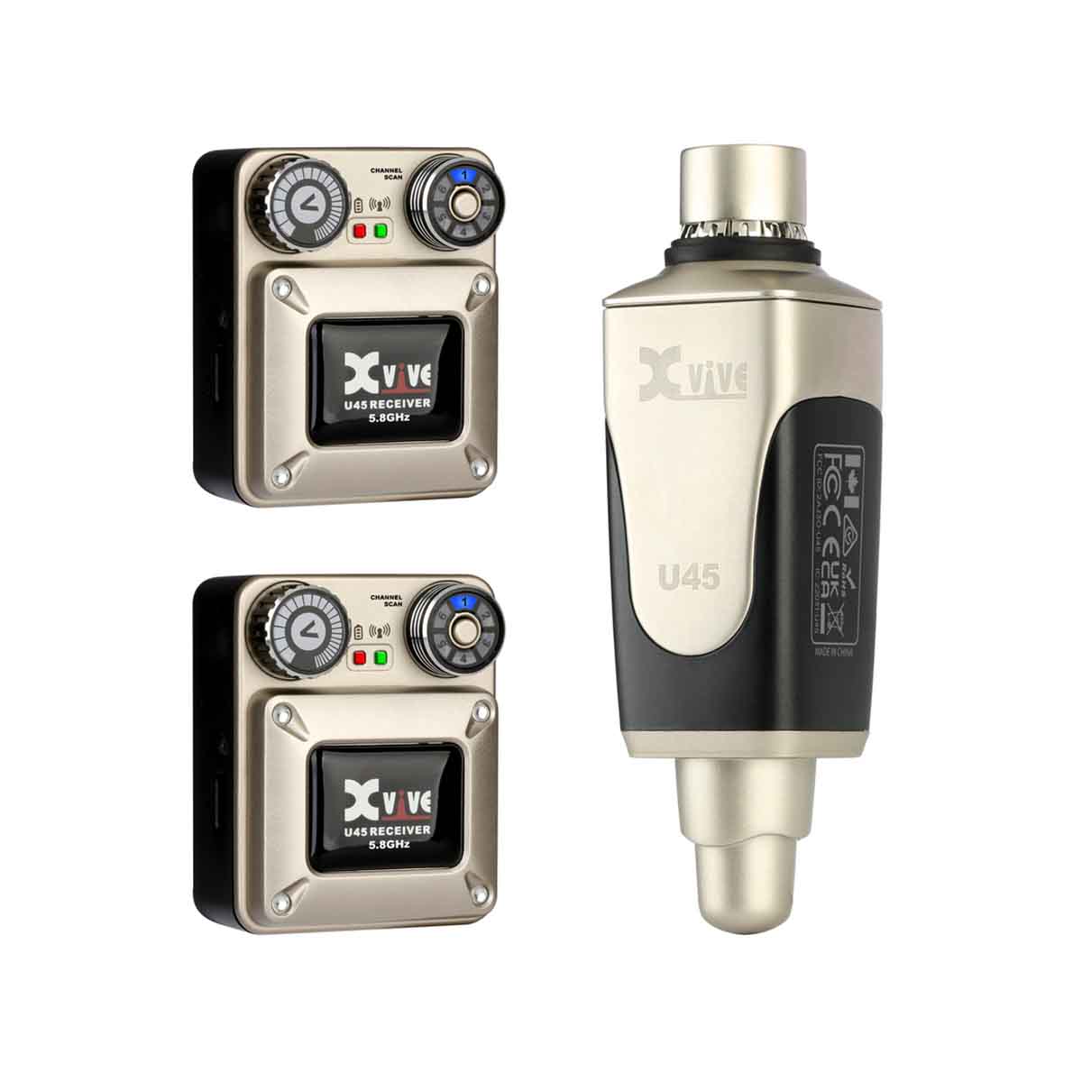 Xvive U45R2 In Ear Monitor System 5.8GHZ 2 Receiver