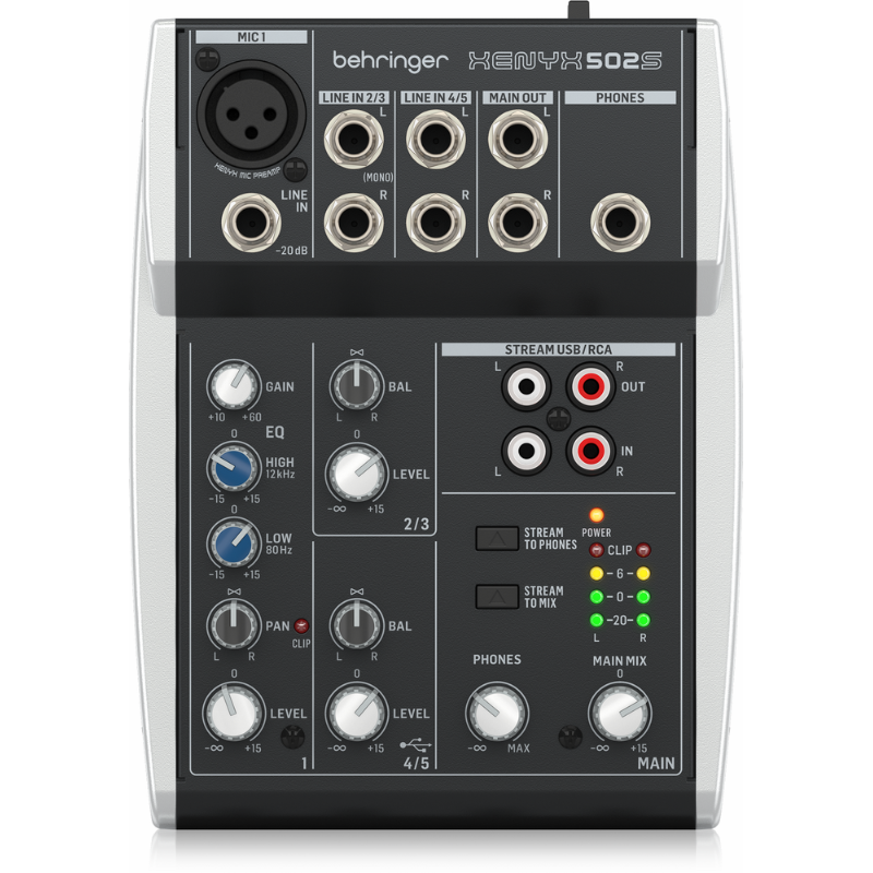 Behringer XENYX 502S 5-channel Mixer with USB