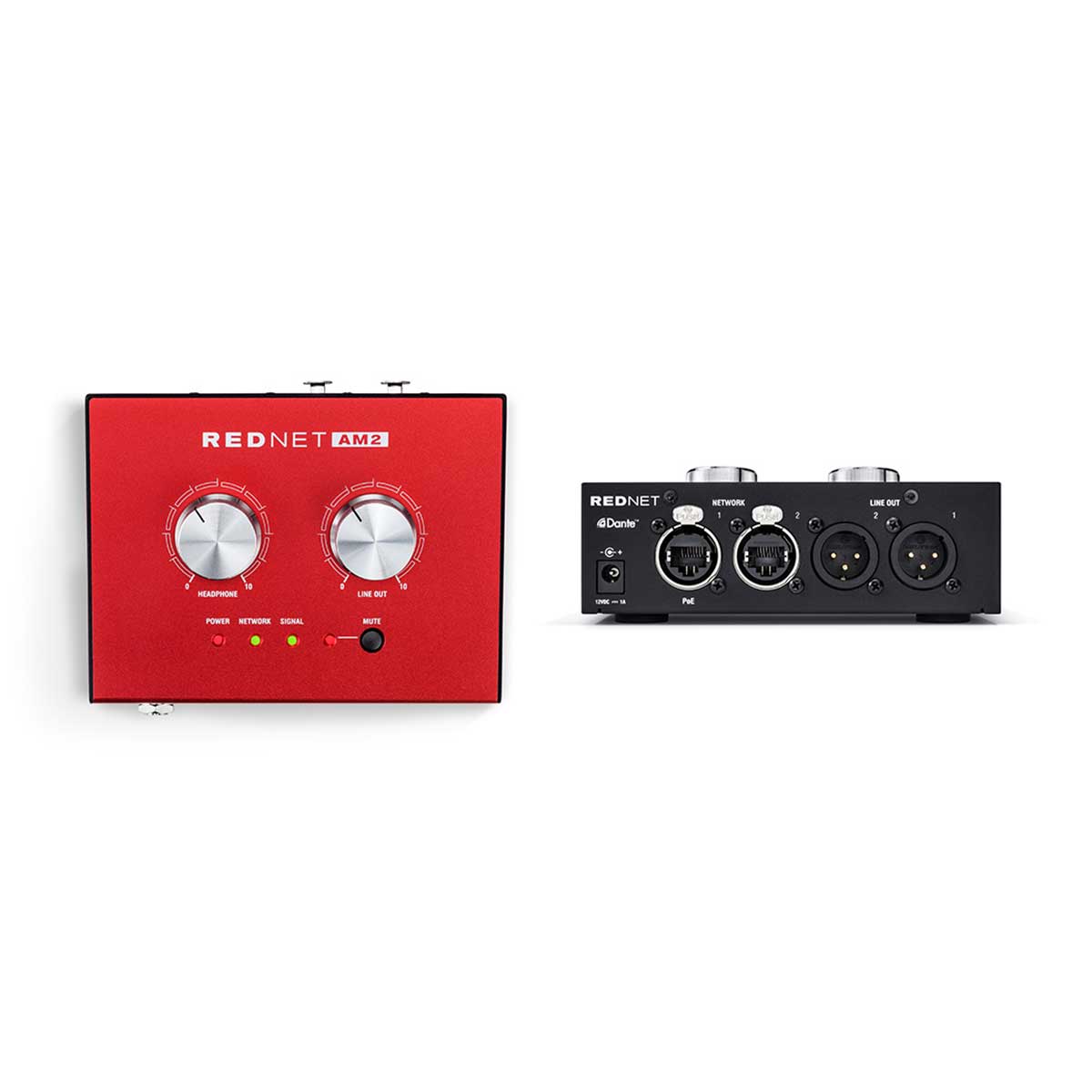 Focusrite RedNet AM2 Stereo Headphone/Line Out Dante Interface with PoE