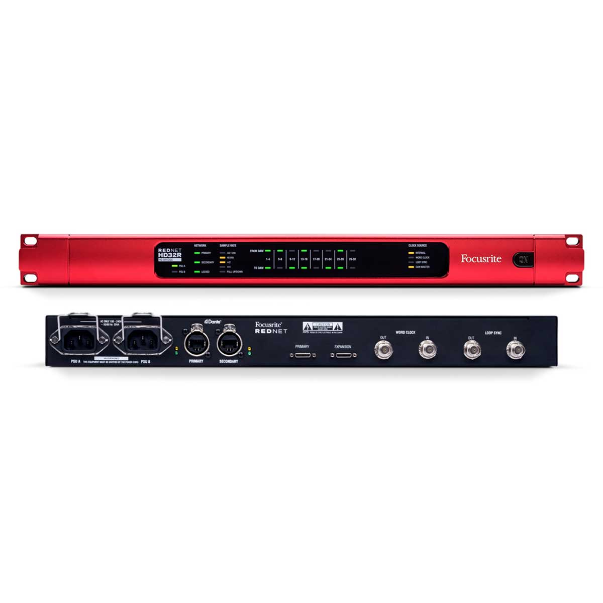 Focusrite RedeNet HD32R 32 Channel Pro Tools|HD Dante I/O Interface with Redundant Network & Power