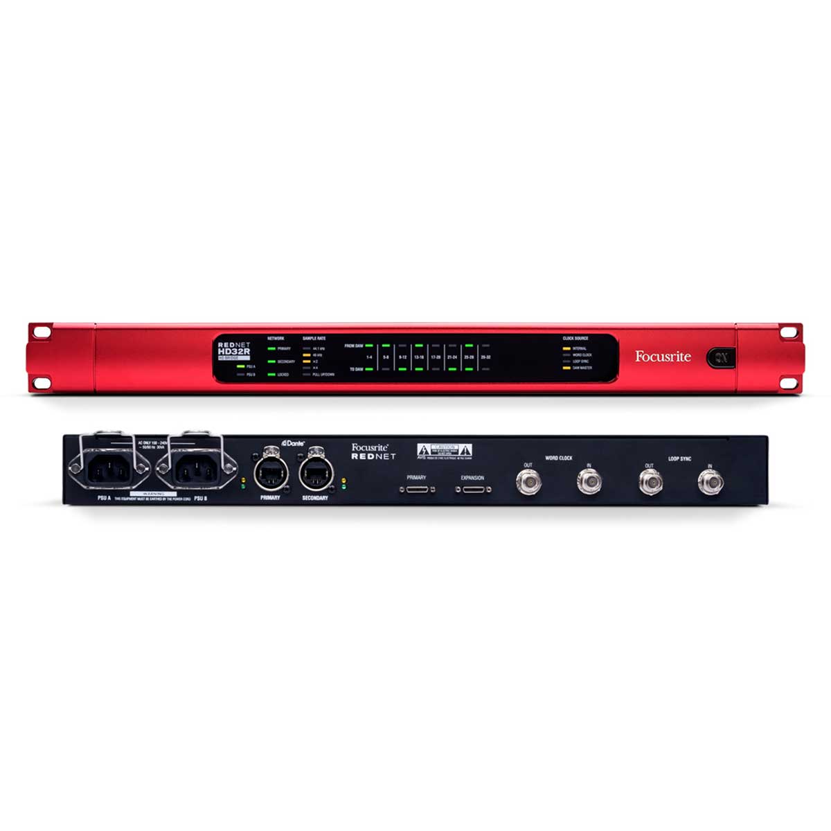 Focusrite HD32R 32 Channel Pro Tools|HD Dante I/O Interface with Redundant Network & Power
