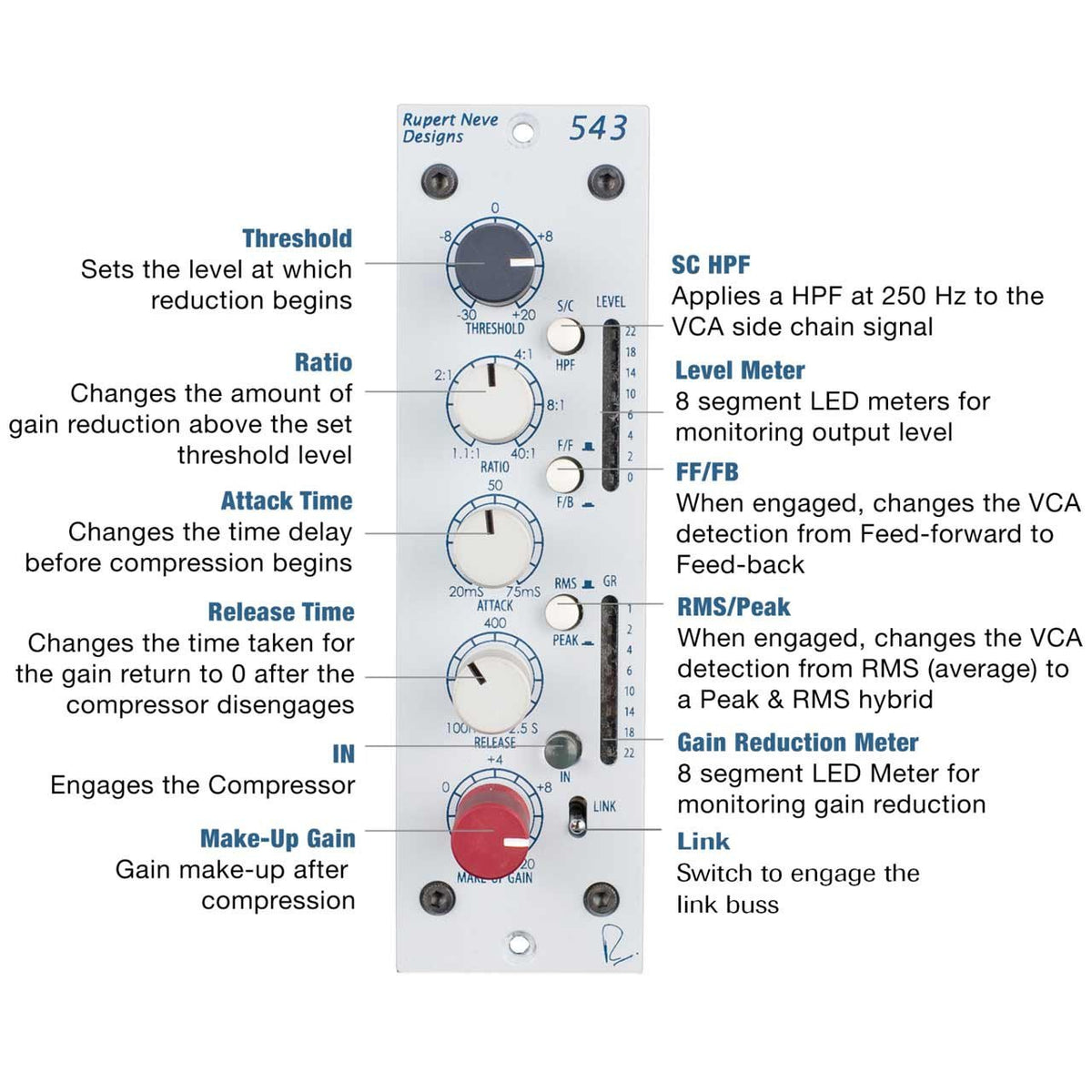 500 Series - Rupert Neve Designs 543 - 500 Series Compressor