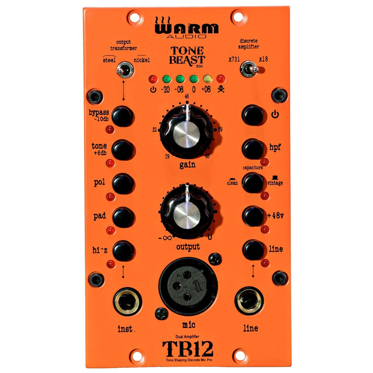 500 Series - Warm Audio TB12 500 Series - Tone Shaping Microphone Preamp