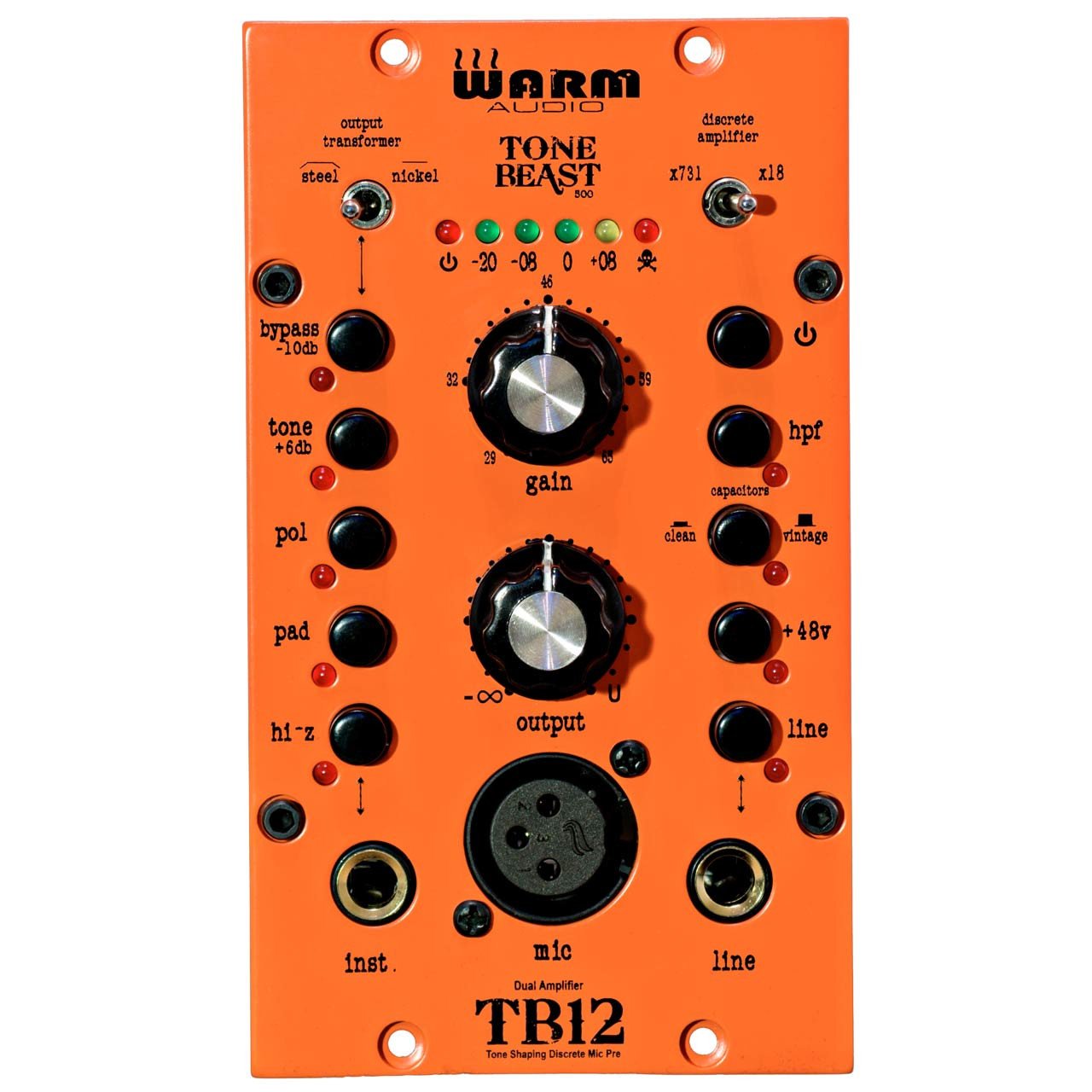 500 Series - Warm Audio TB12 500 Series - Tone Shaping Microphone Preamp