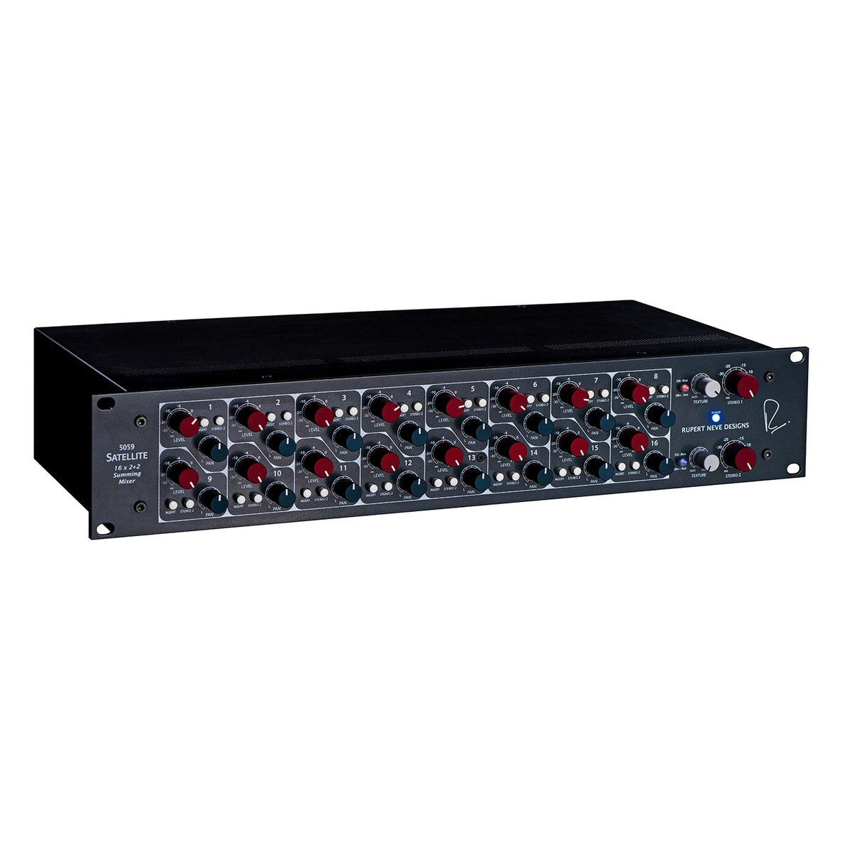Rupert Neve Designs 5059 Satellite 16 x 2×2 Summing Mixer with Shelford Blue Faceplate