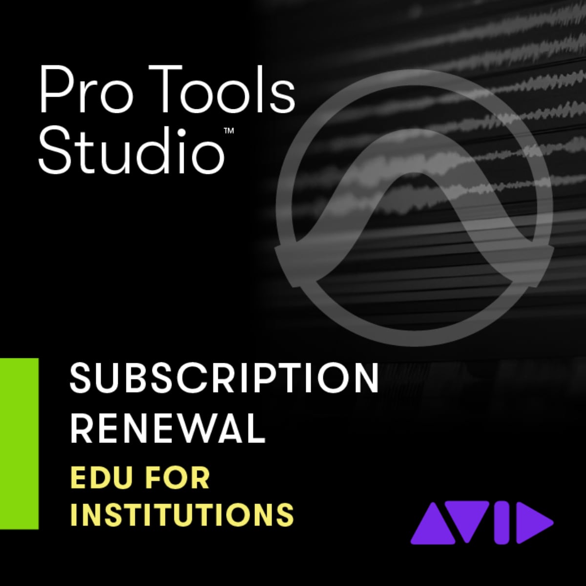 Avid Pro Tools Studio 1-Year Subscription Renewal EDU Institution