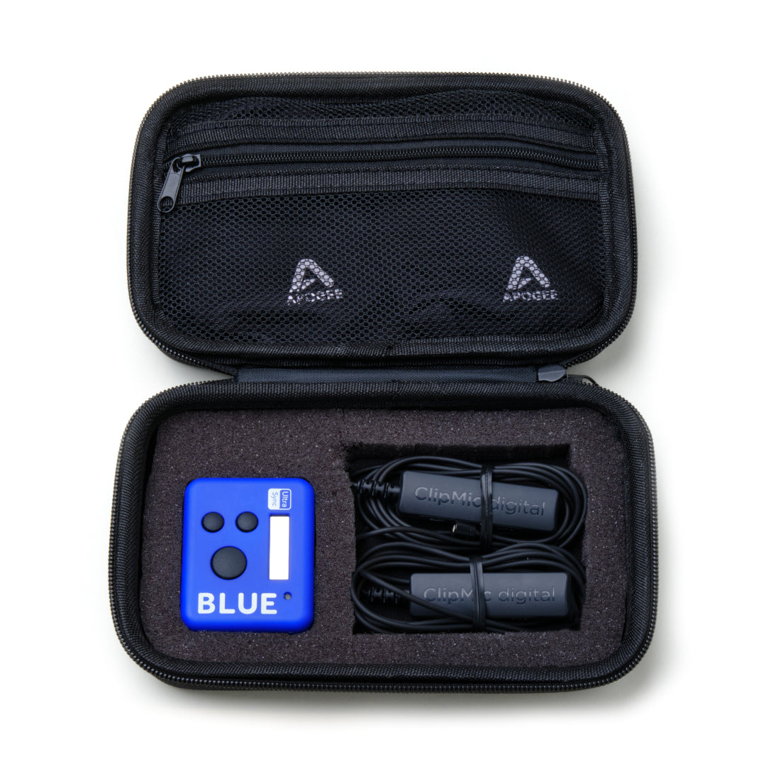 Apogee ClipMic digital film Kit 2 lavalier mics + UltraSync BLUE wireless time code sync