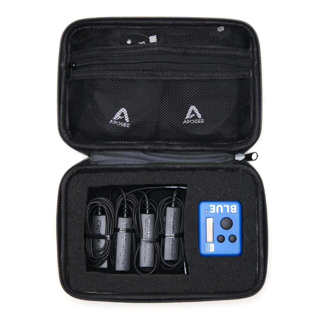 Apogee ClipMic digital film Kit 4 lavalier mics + UltraSync BLUE wireless time code sync