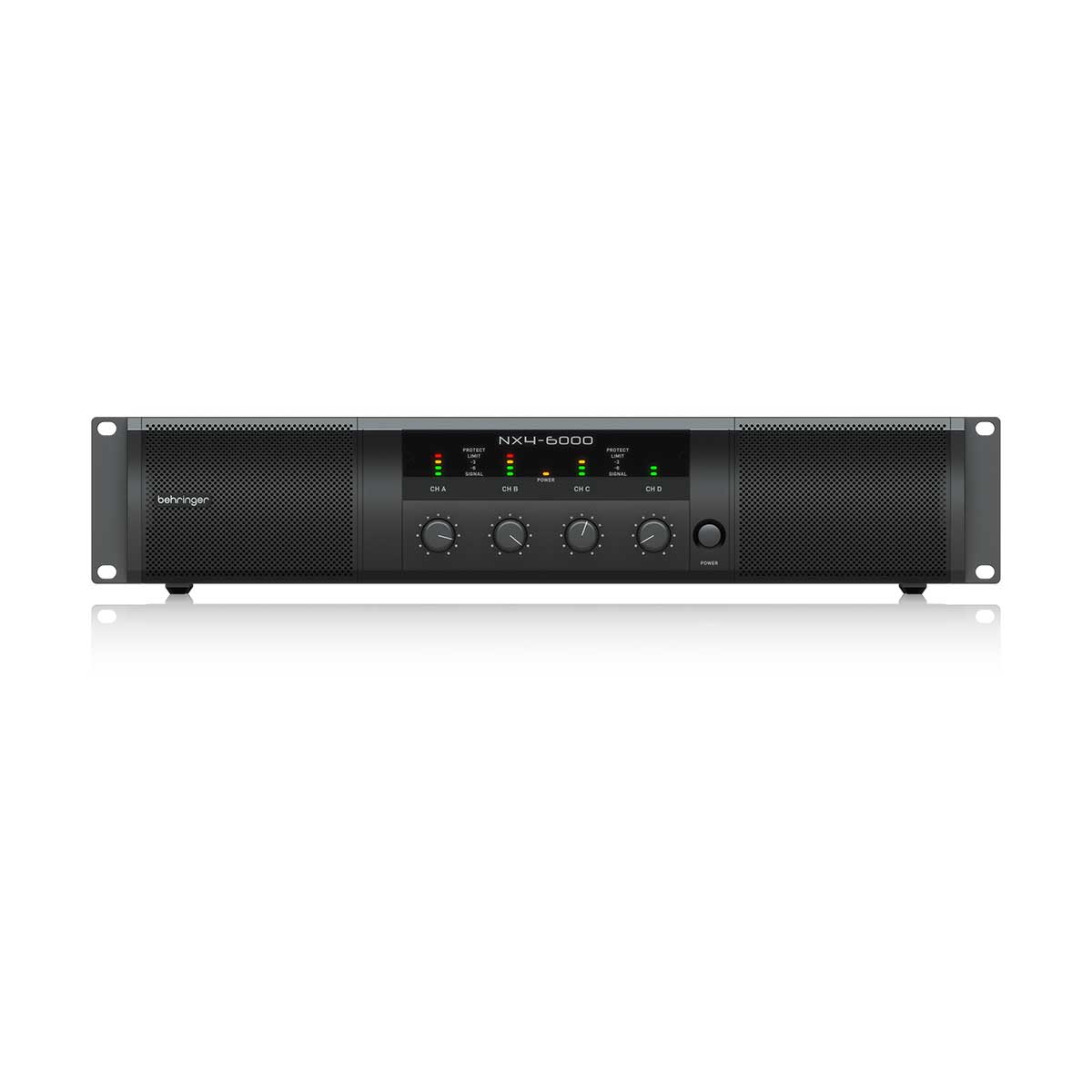 Behringer NX4-6000 p Ultra-Lightweight 6000 Watt 4 Channel Class-D Power Amplifier with SmartSense Loudspeaker Impedance Compensation