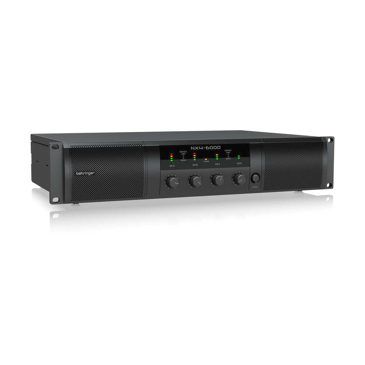 Behringer NX4-6000 p Ultra-Lightweight 6000 Watt 4 Channel Class-D Power Amplifier with SmartSense Loudspeaker Impedance Compensation