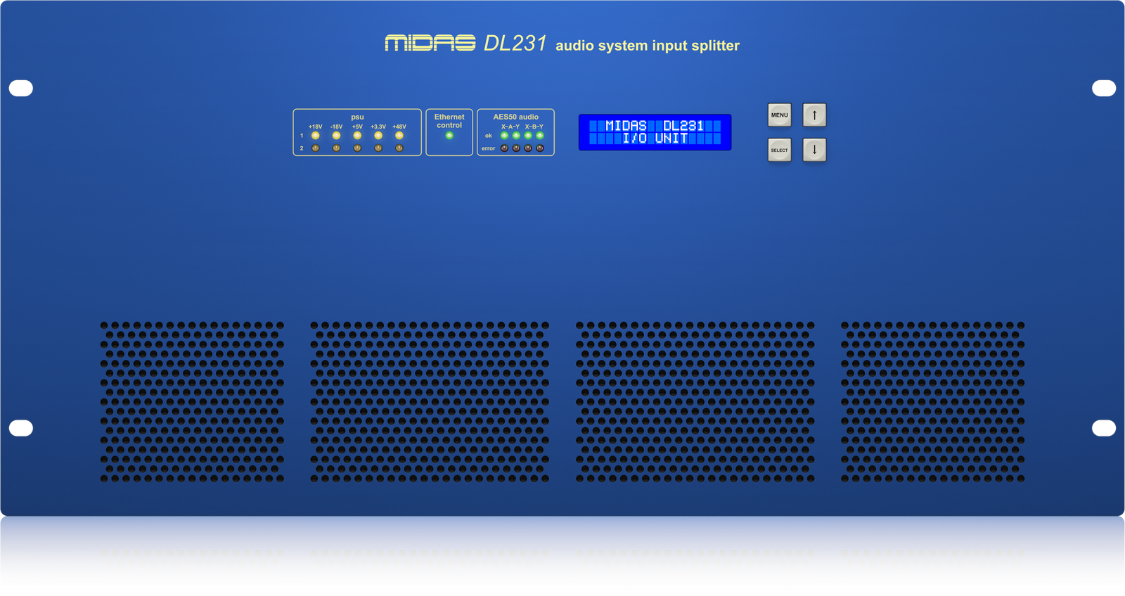 Midas DL231 24 Input, 24 Output Active Microphone Splitter with 2 Independent Midas Microphone Preamplifiers per Input