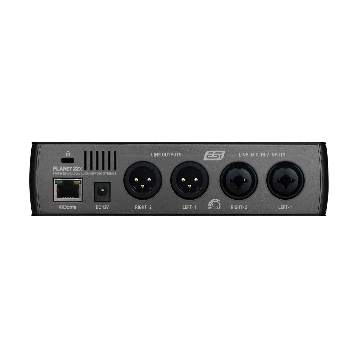 ESI planet 22x Professional Dante audio interface with 2 inputs / 2 outputs