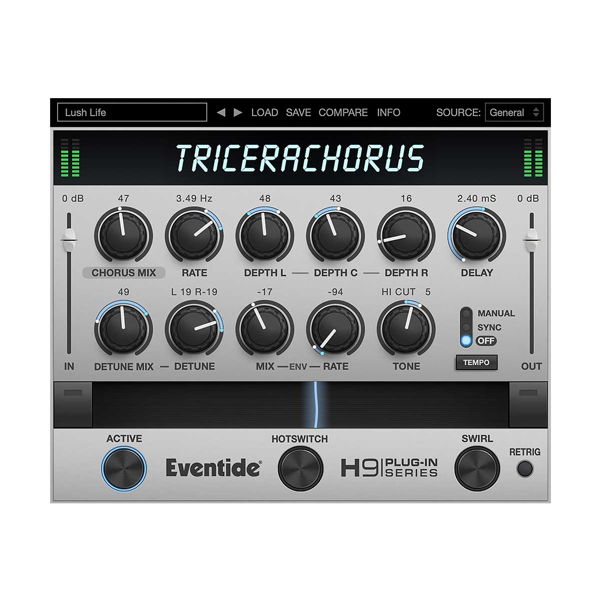 Eventide Tricerachorus Three voice chorus with micro pitch Plug-In