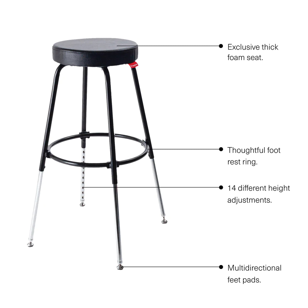 Wavebone Comet Height-Adjustable Performance Stool
