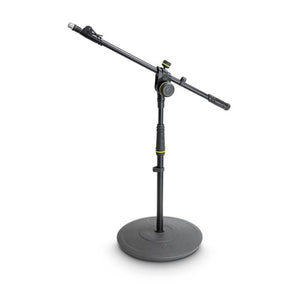 Gravity MS2222B Short Microphone Stand W/ Round Base & 2 Point Adj Tele Boom