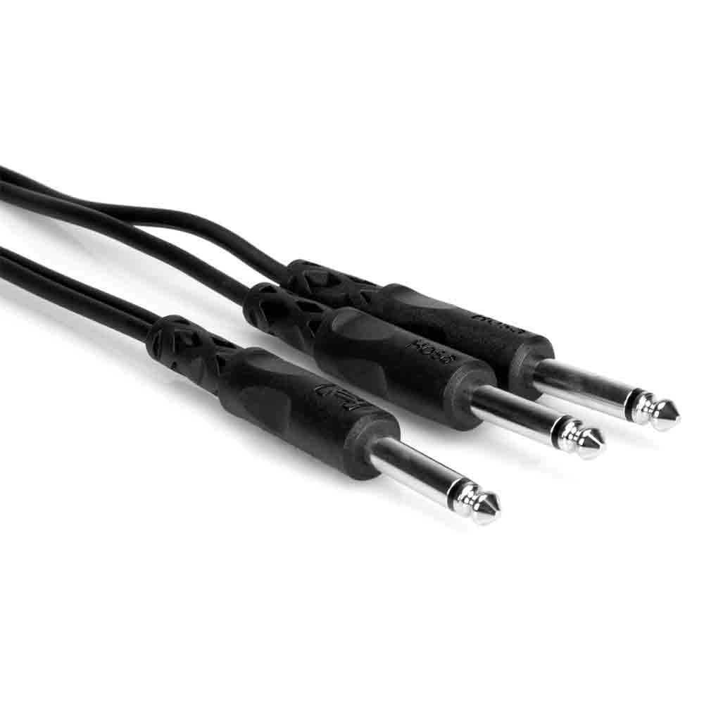 HOSA Y Cable 1/4 in TS to Dual 1/4 in TS