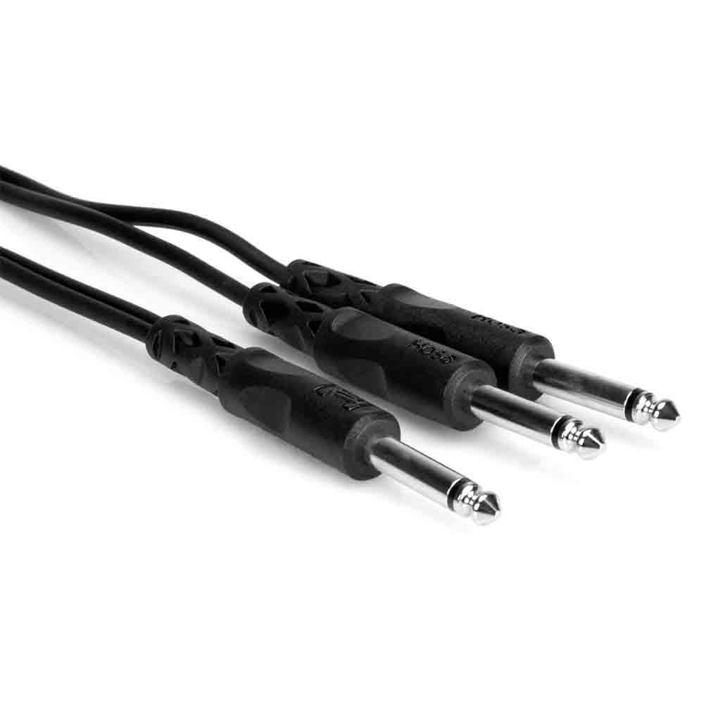 HOSA Y Cable 1/4 in TS to Dual 1/4 in TS