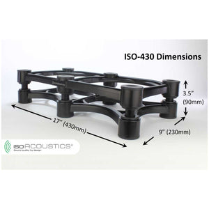 isoACOUSTICS ISO-430 Adjustable Isolation stands for Studio Monitors, Guitar, Bass and Other Instrument Amplifiers