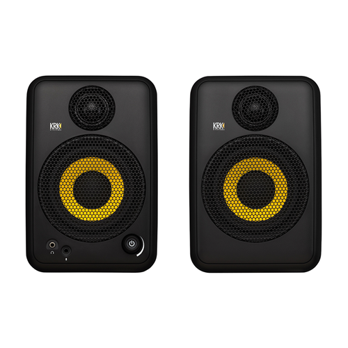 KRK GoAux 4 Portable Studio Monitors 2-Way 4"; Bi-amped Class D Power w/ measurement microphone