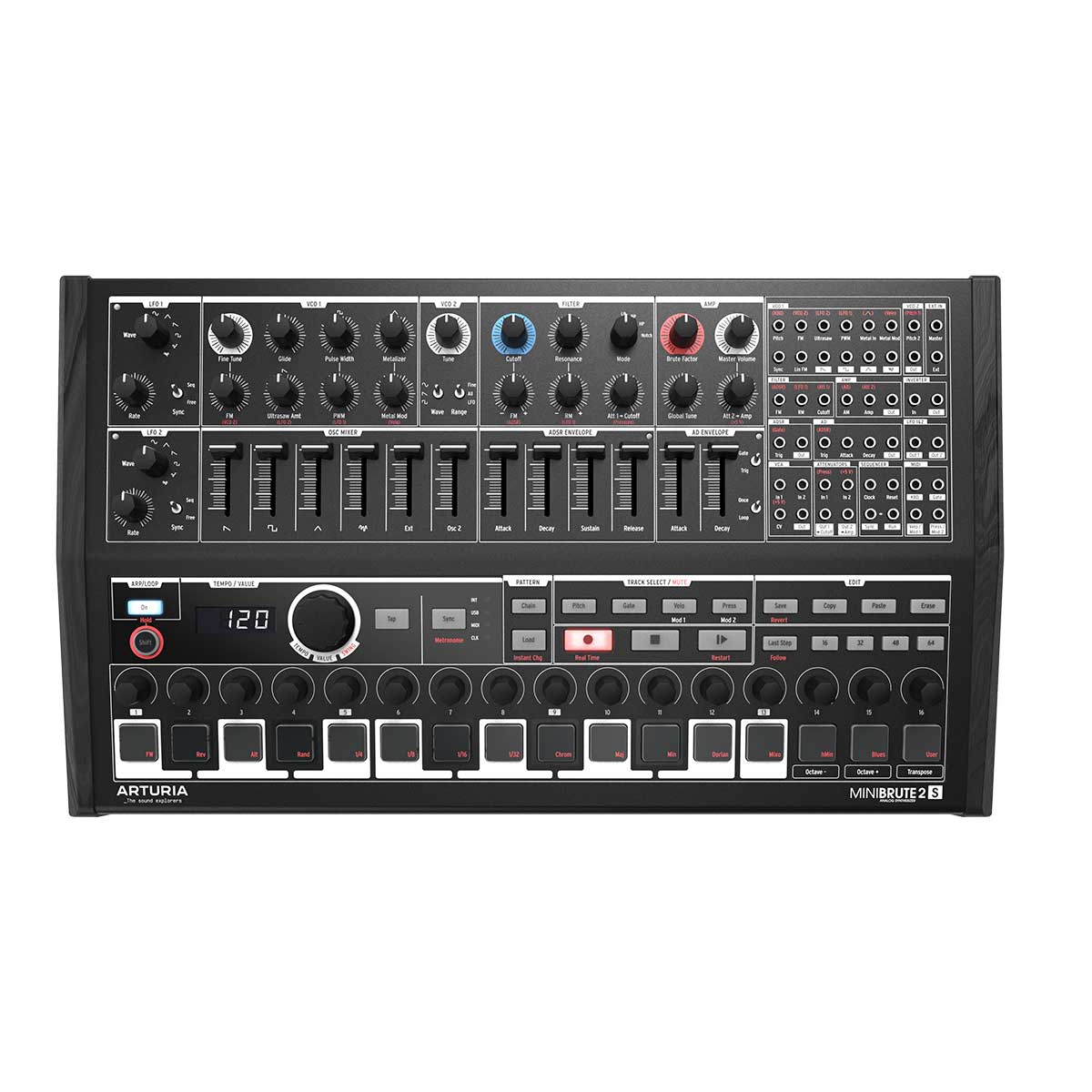 Arturia Minibrute 2 S synth sequencer LTD black/noir with FREE bonus V-Collection 8