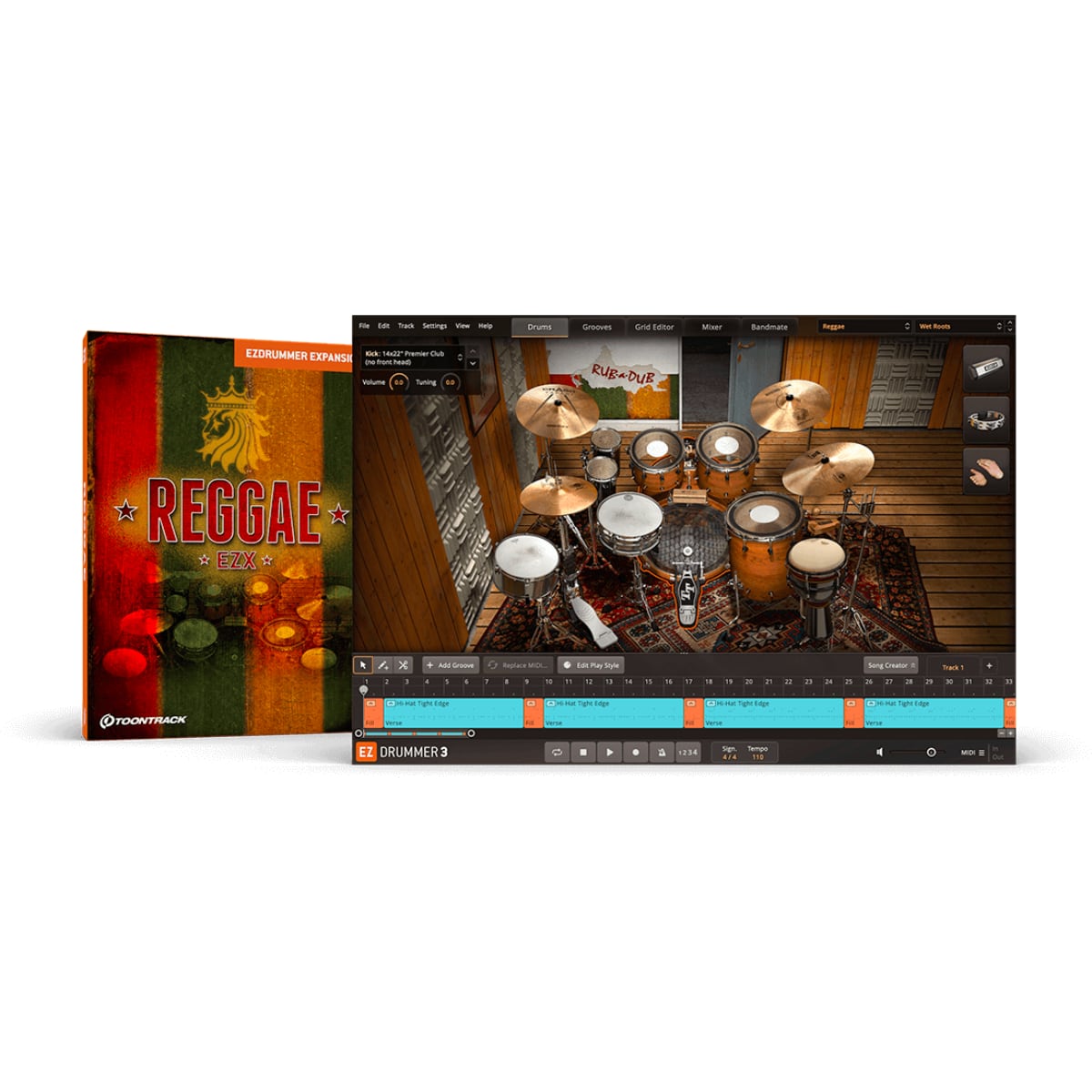 Toontrack Reggae EZX - EZDrummer Sound Expansion (Software Serial Number)