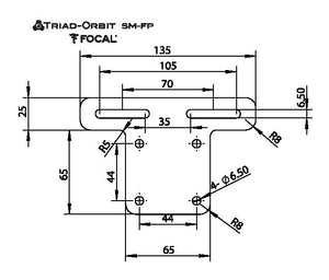 Triad-Orbit SM-FP Focal speaker plate for the Precision® AV Atmos Speaker Mount System