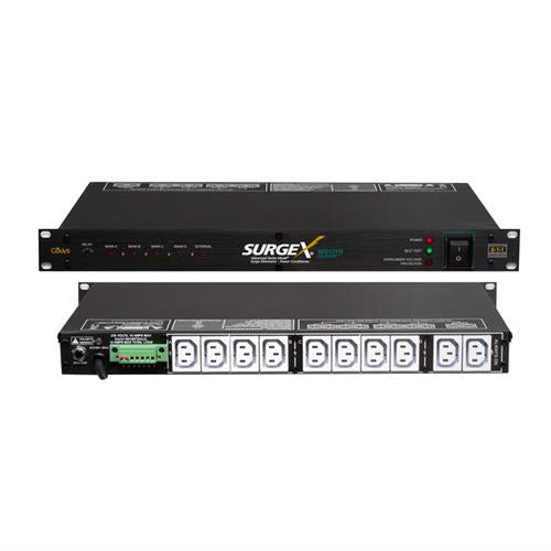 SurgeX SEQ-1210i  ASM sequencer surge eliminator, 10 x IEC 1RU, remote, CouVS and ICE SurgeX