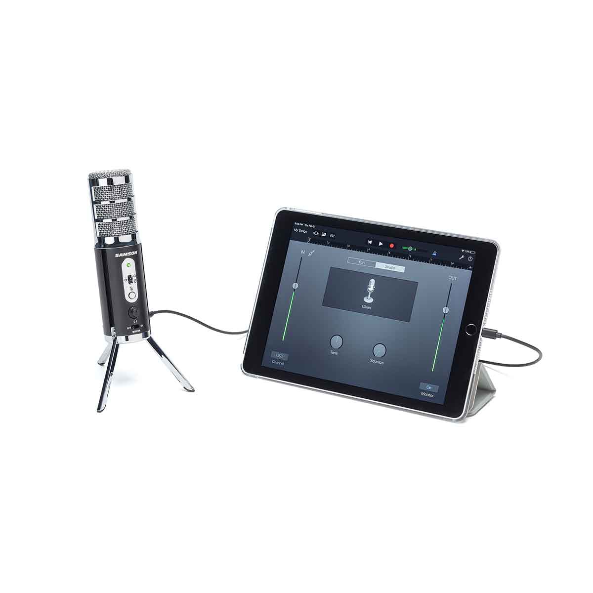 Samson Satellite Multi Pattern Dual Capsule USB IOS Mic with iPad