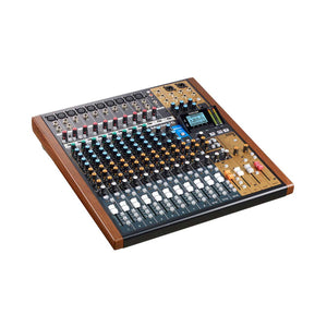 Tascam Model 16 all-in-one analog mixer, multi-track digital recorder and audio interface
