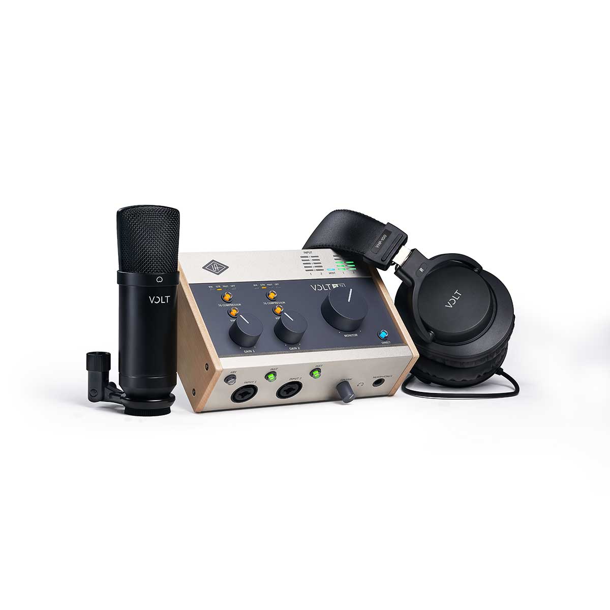 Universal Audio Volt 276 bundle with microphone and headphones