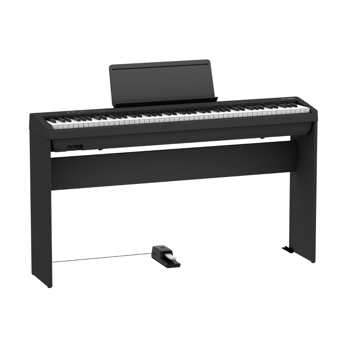 Roland FP-30X Digital Piano Bundle Keyboard w/ Stand and Pedal Black