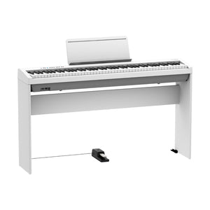 Roland FP-30X Digital Piano Bundle Keyboard w/ Stand and Pedal White