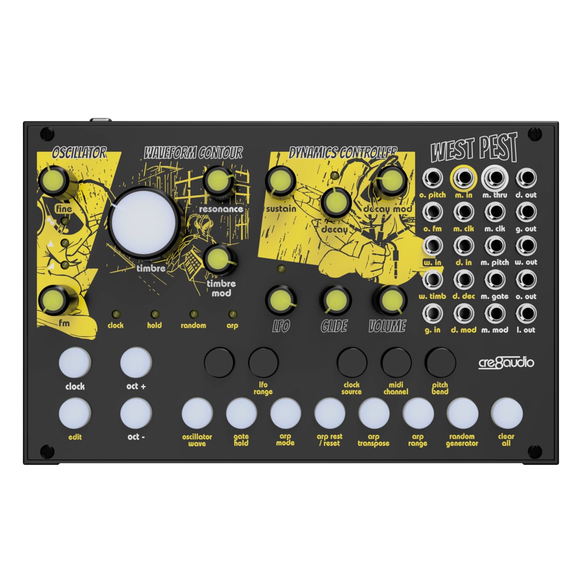 Cr8Audio West Pest Fully Analog West Coast Style Semi-Modular Synthesizer