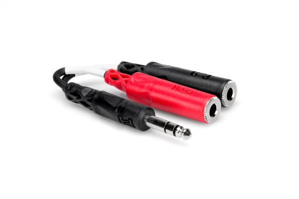 Hosa Stereo Breakout Adapter Y-Cable 1/4 inch TRS to Dual 1/4 inch TSF