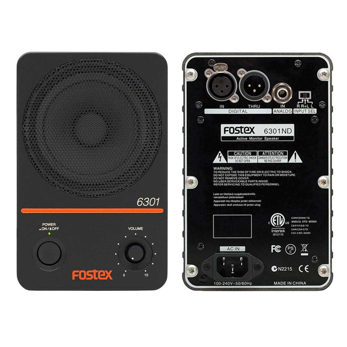 Active Studio Monitors - Fostex 6301N Series Active Monitor